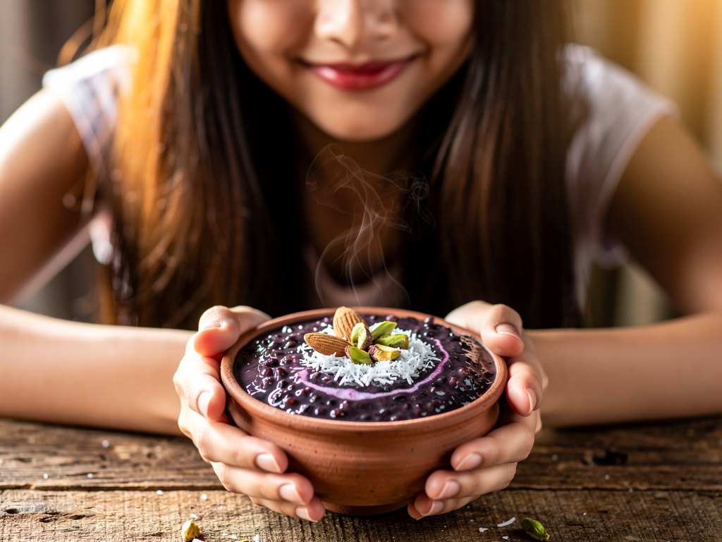 Chak-hao black rice kheer