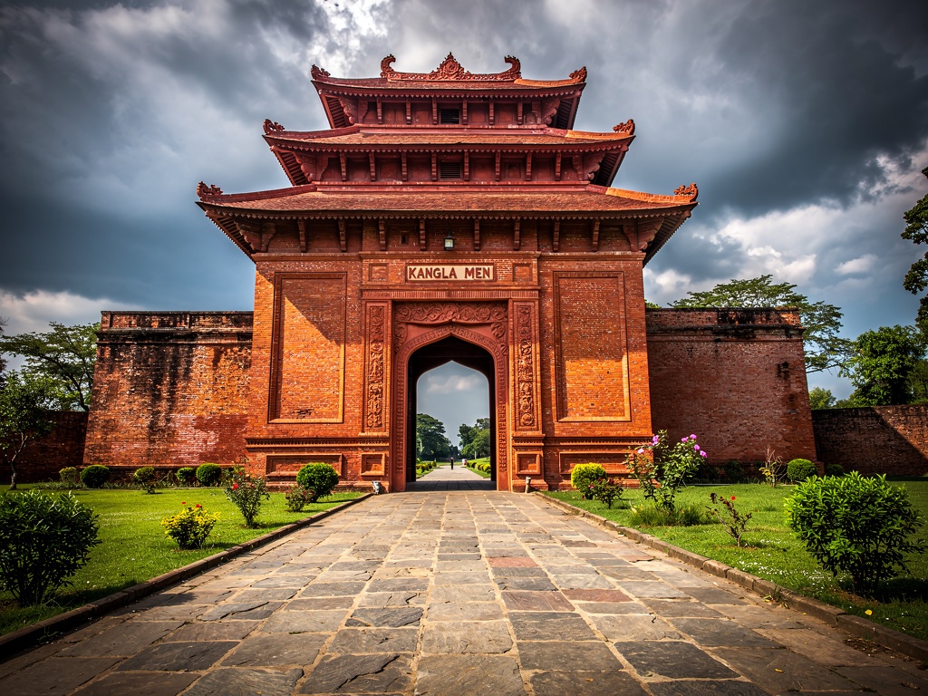 The grand Kangla Men gate of Kangla Fort