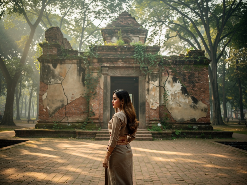 Ancient Kangla Uttra temple ruins inside Kangla Fort