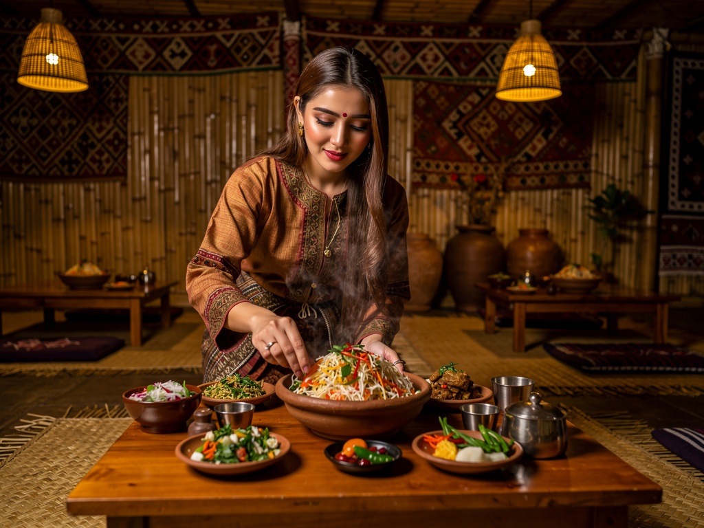 A traditional Manipuri restaurant