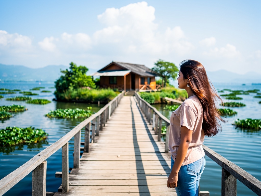 Sendra Island resort on Loktak Lake with floating phumdis